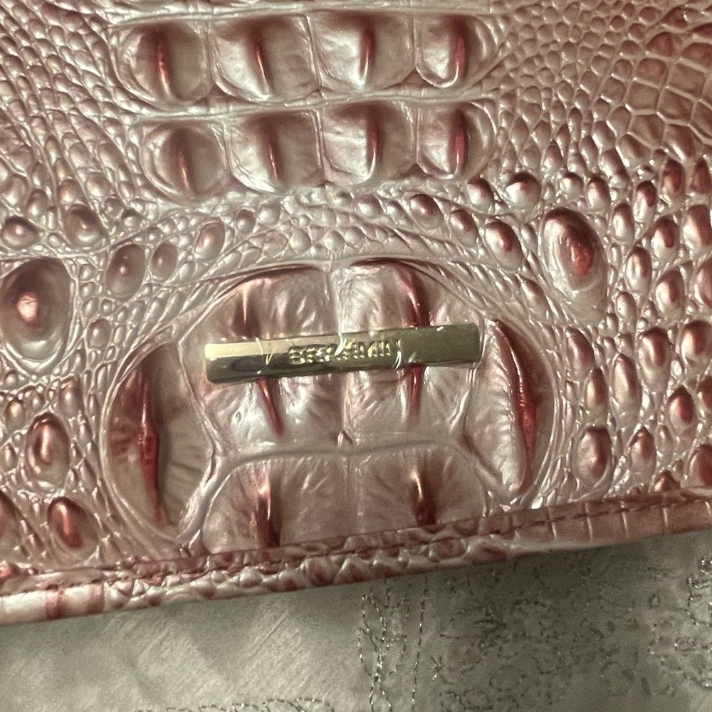 Brahmin Georgina Pink Icing Melbourne Leather purse crossbody bag NWT - Picture 5 of 9
